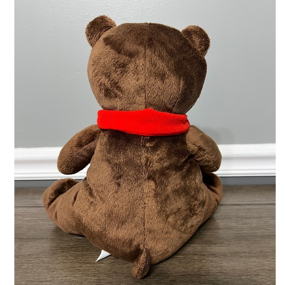 KOHL'S CARES You Can Do It Sam Brown Teddy Bear Plush Red Scarf Stuffed Animal - Picture 3 of 6